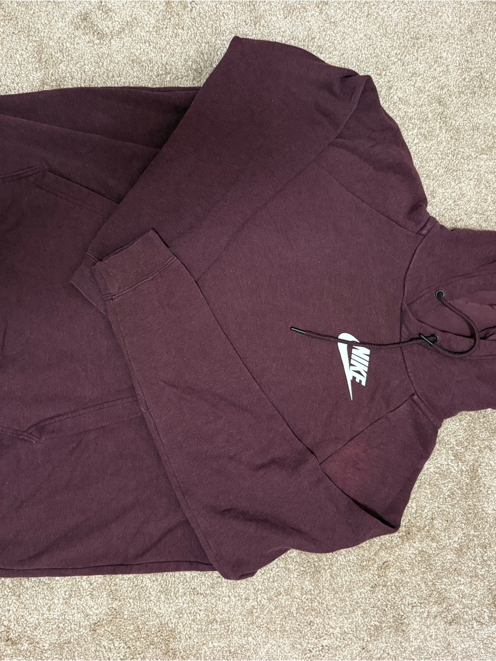 Nike Maroon Pullover Hoodie woman’s size XL. C16